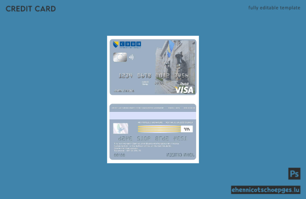 Beispielvorschau der Visa-Karte der Zentralbank von Bosnien und Herzegowina